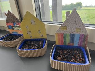 Kresse und Sonnenblumen