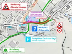 Verlegung Schulweg im Baustellenbereich