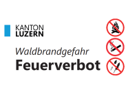 Kanton Luzern: Waldbrandgefahr und Einschränkung Wasserentnahmen